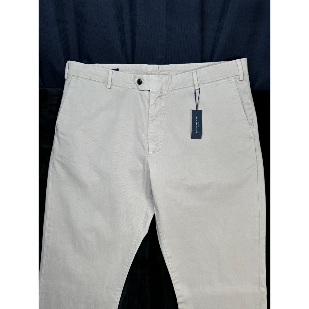 NEW Peter Millar Chino Pants Men's 40 Fits 40x36 Beige Stretch Mid Rise Straight - Picture 9 of 16